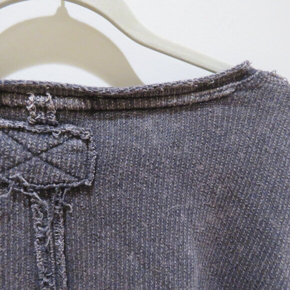 FREE PEOPLE WE THE FREE Off My Mind Cropped T-Shirt Top in Washed Black Casual - Picture 13 of 15